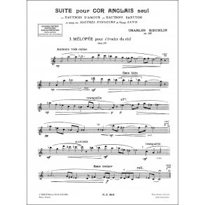 Suite Op 185 Cor Anglais Seul